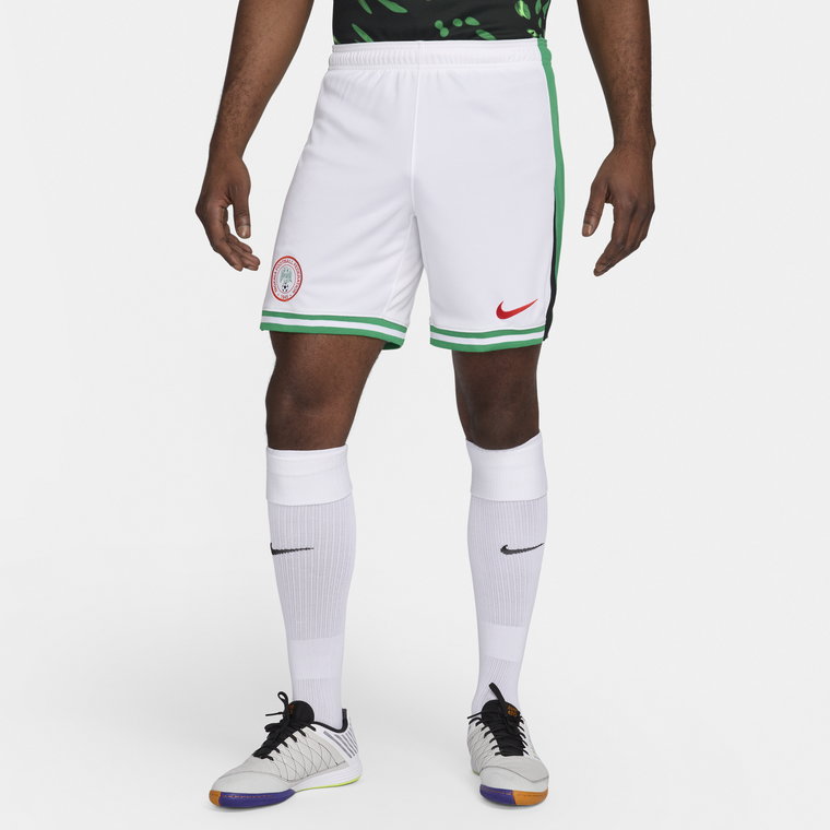 Męskie spodenki piłkarskie Nike Dri-FIT Nigeria Stadium 2024 (wersja domowa)  replika - Biel