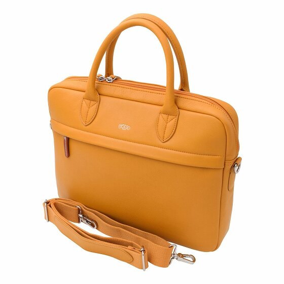 Jump Uppsala Briefcase Leather 35 cm Laptop Compartment curry