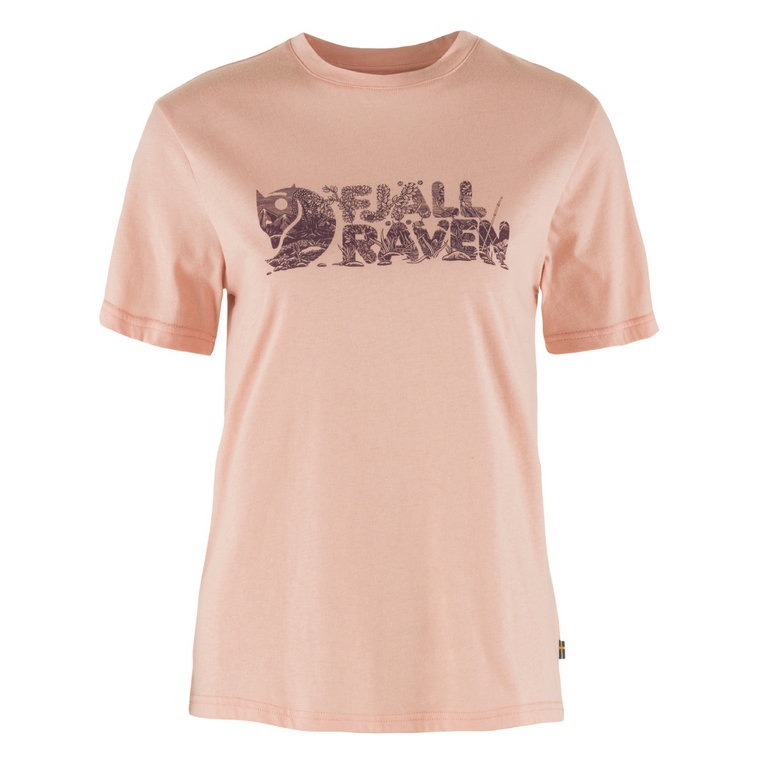 Damska koszulka Fjallraven Lush Logo T-shirt chalk rose - L