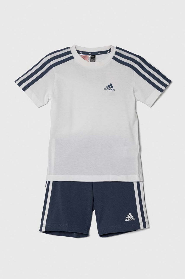 adidas komplet bawełniany dziecięcy kolor biały