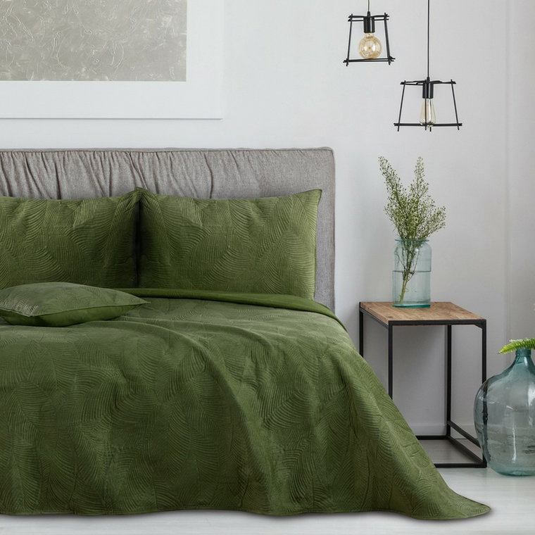 AmeliaHome Narzuta na łóżko Palsha zielony, 220 x 240 cm