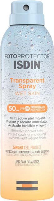 Spray przeciwsłoneczny Isdin Fotoprotector Wet Skin Spray Transparent Spf50+ 100 ml (8429420239029). Kosmetyki do ochrony przeciwsłonecznej