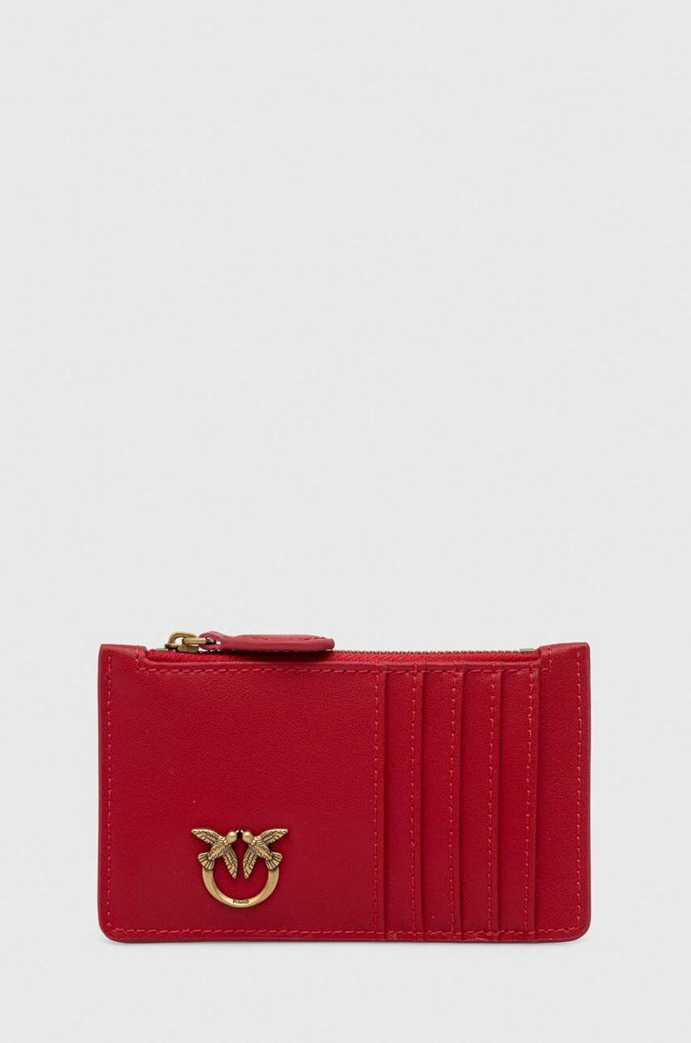 Pinko portfel skórzany kolor czerwony 100251.A0GK