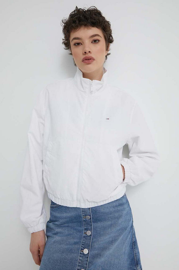 Tommy Jeans kurtka damska kolor biały przejściowa DW0DW18139