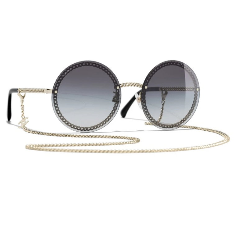 Ikoniczne okulary przeciwsłoneczne z gradientowymi soczewkami Chanel