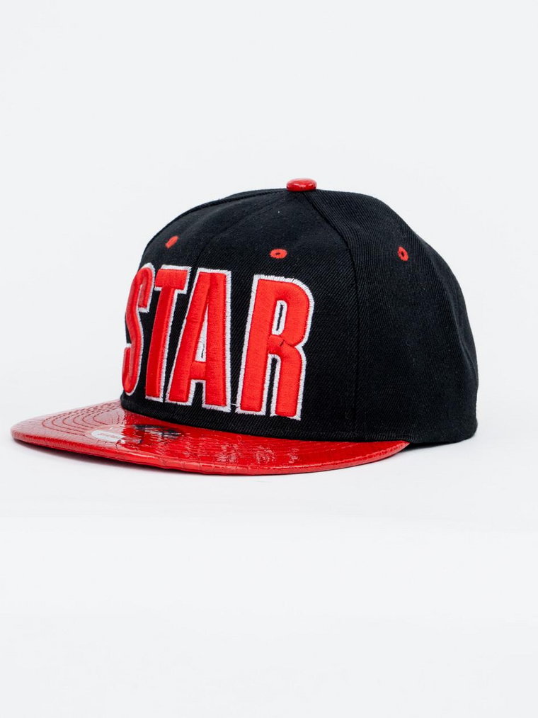 Czapka Z Daszkiem Snapback Czarno-Czerwona Royal Blue Slick Star Writing