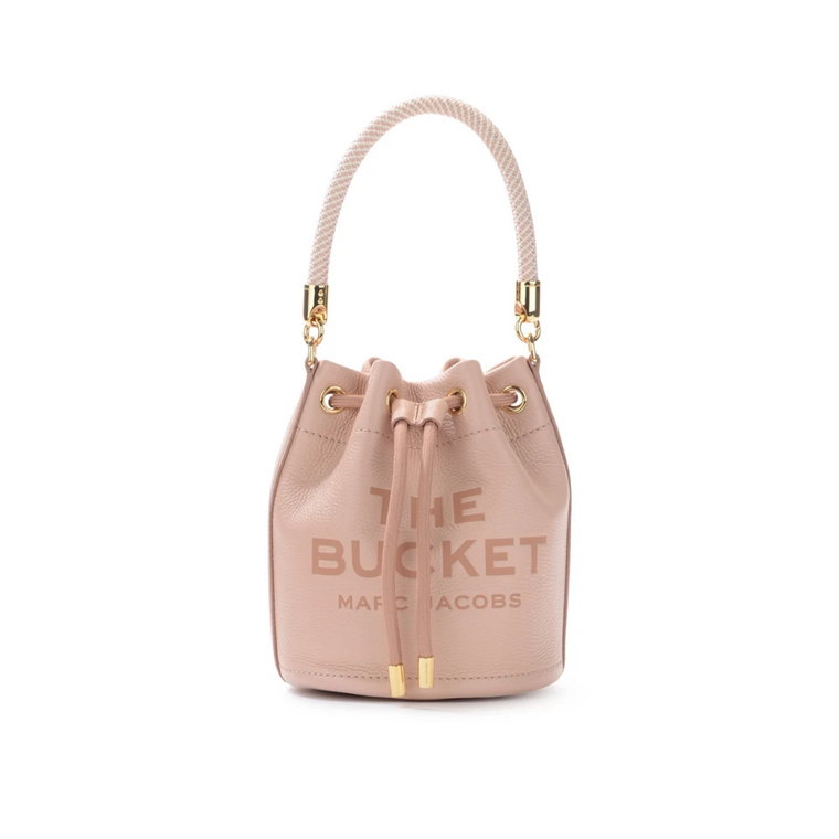 The Leather Bucket Bag w kolorze Blush Pink Marc Jacobs