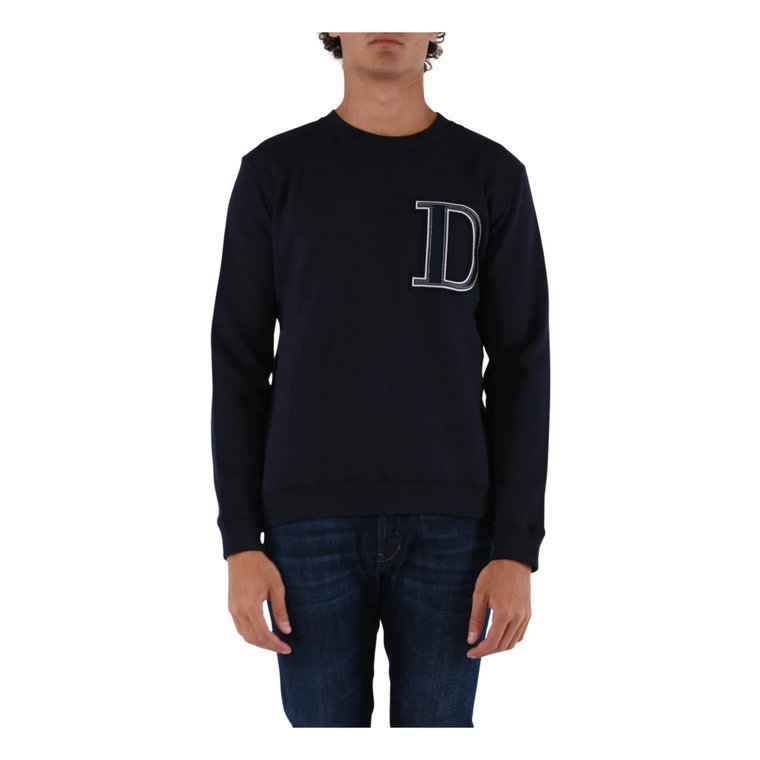 Bawełniany sweter z haftowanym logo Dondup