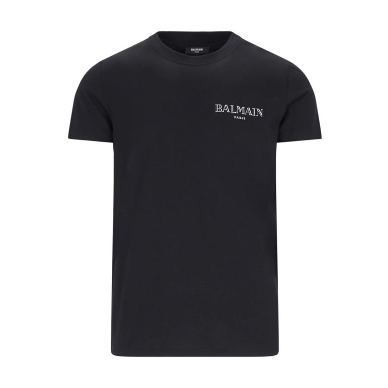 T-shirt z logo i Polo w czarnym Balmain