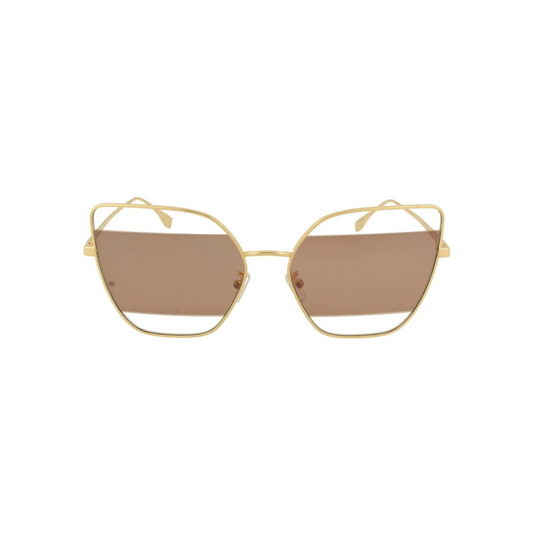 Okulary przeciwsłoneczne Kształt motyla Złoto Fendi