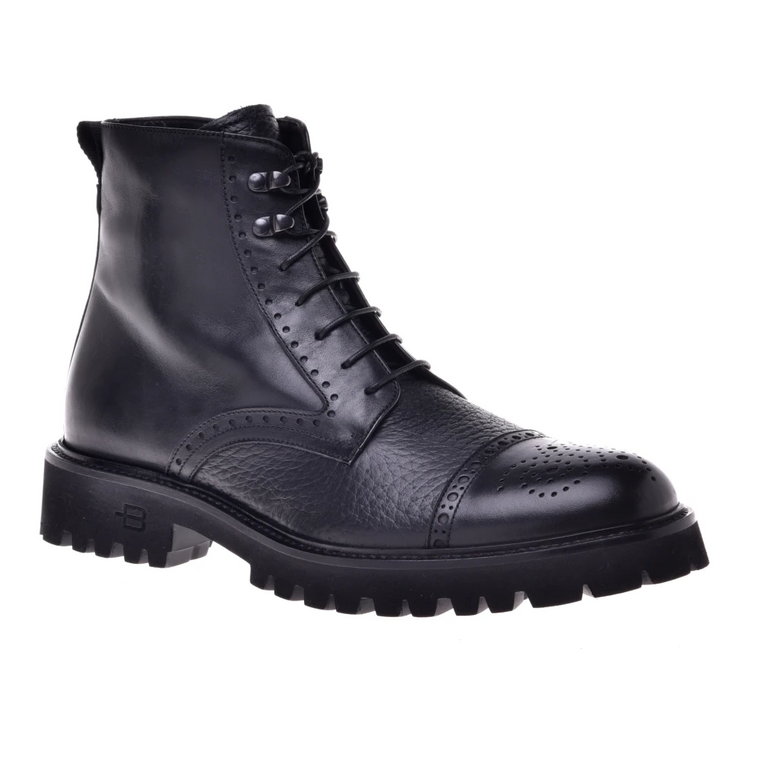 Black calfskin ankle boots Baldinini