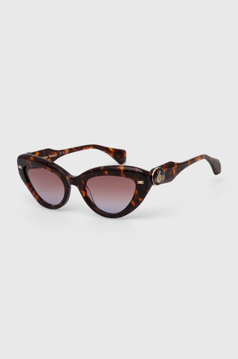 Vivienne Westwood okulary przeciwsłoneczne damskie kolor brązowy VW505311053