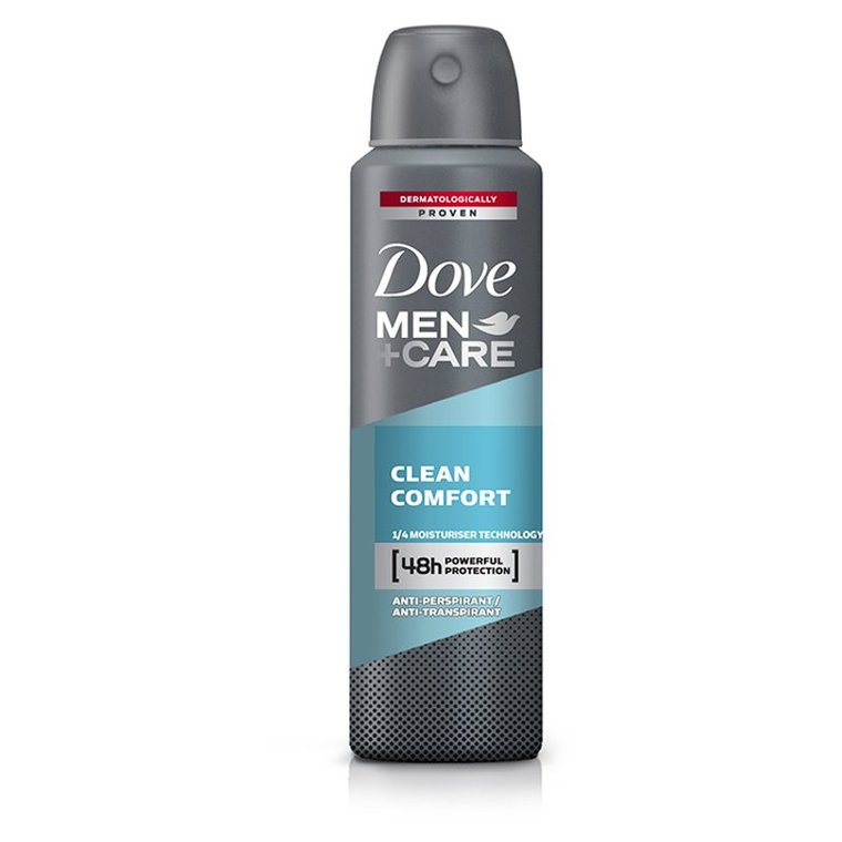 Dove, Men+Care Clean Comfort, antyperspirant w spray'u, 150 ml