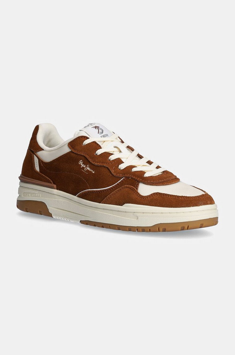 Pepe Jeans sneakersy zamszowe PMS00033 kolor brązowy CHESTER AIR M