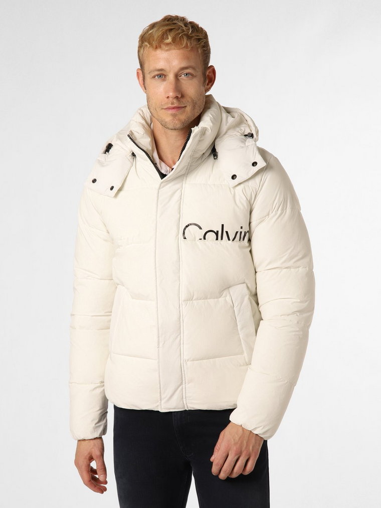 Calvin Klein Jeans - Męska kurtka pikowana, biały