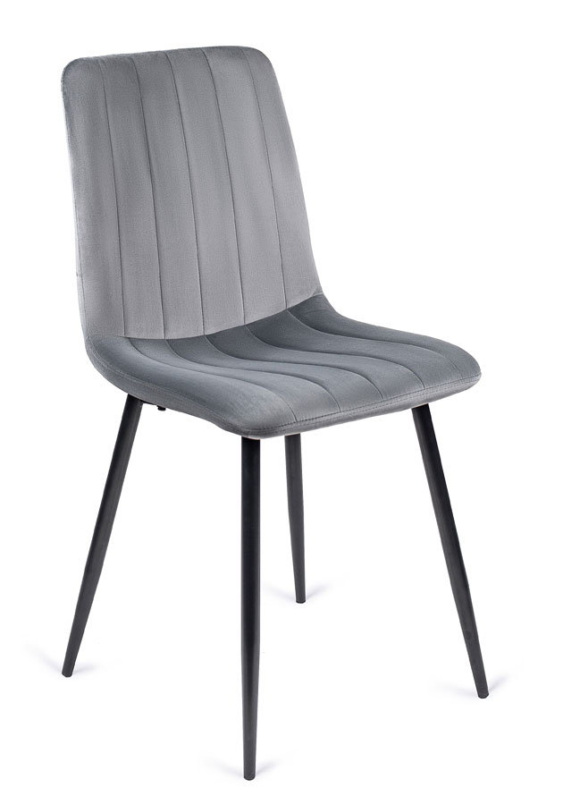 Szare nowoczesne krzesło pikowane - Ango