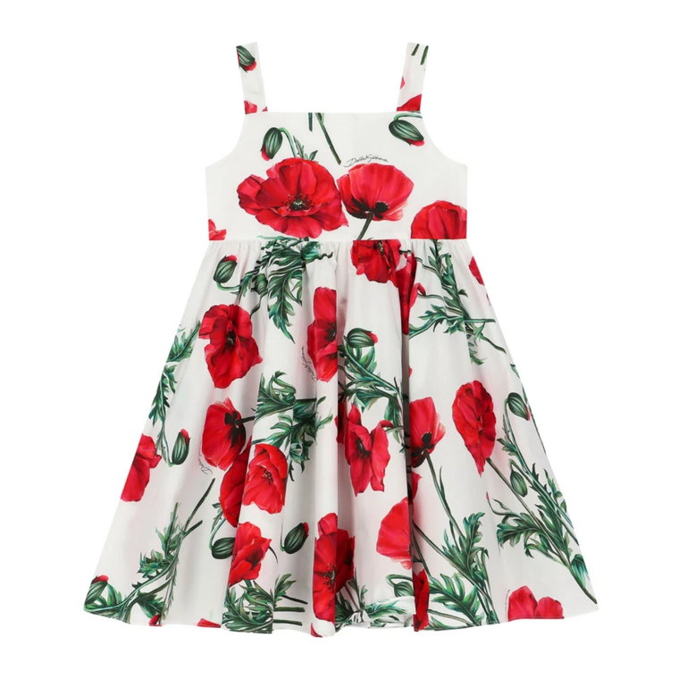 Kwiatowa Sukienka bez rękawów dla dzieci Dolce & Gabbana