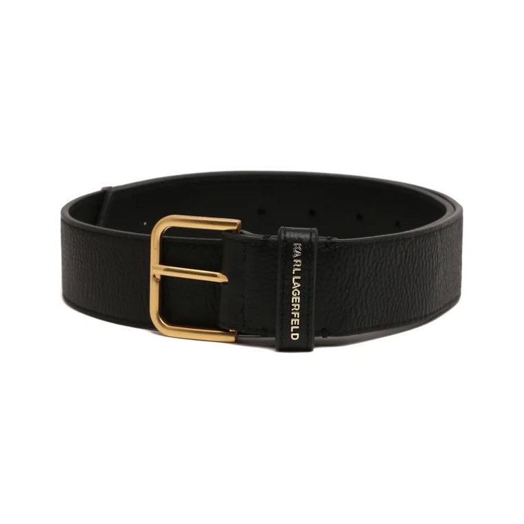 Karl Lagerfeld Pasek k/essential medium grainy belt | z dodatkiem skóry