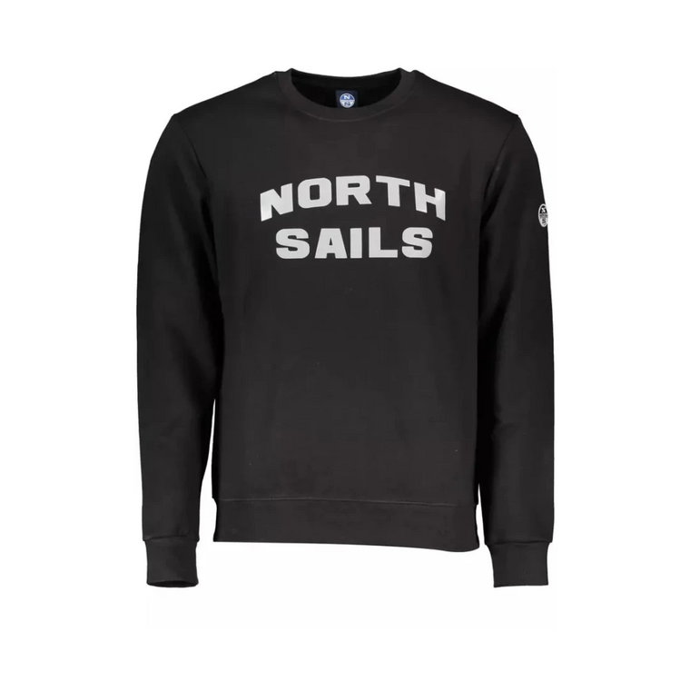Czarny Sweter z Nadrukiem Logo North Sails