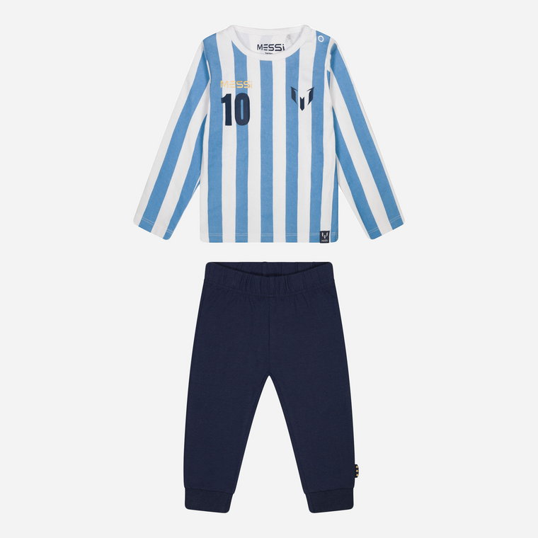 Piżama (spodnie + koszulka z długim rękawem) dziecięca Messi S49309-2 86-92 cm Jasnoniebieska/Biała (8720815172359). Piżamy chłopięce
