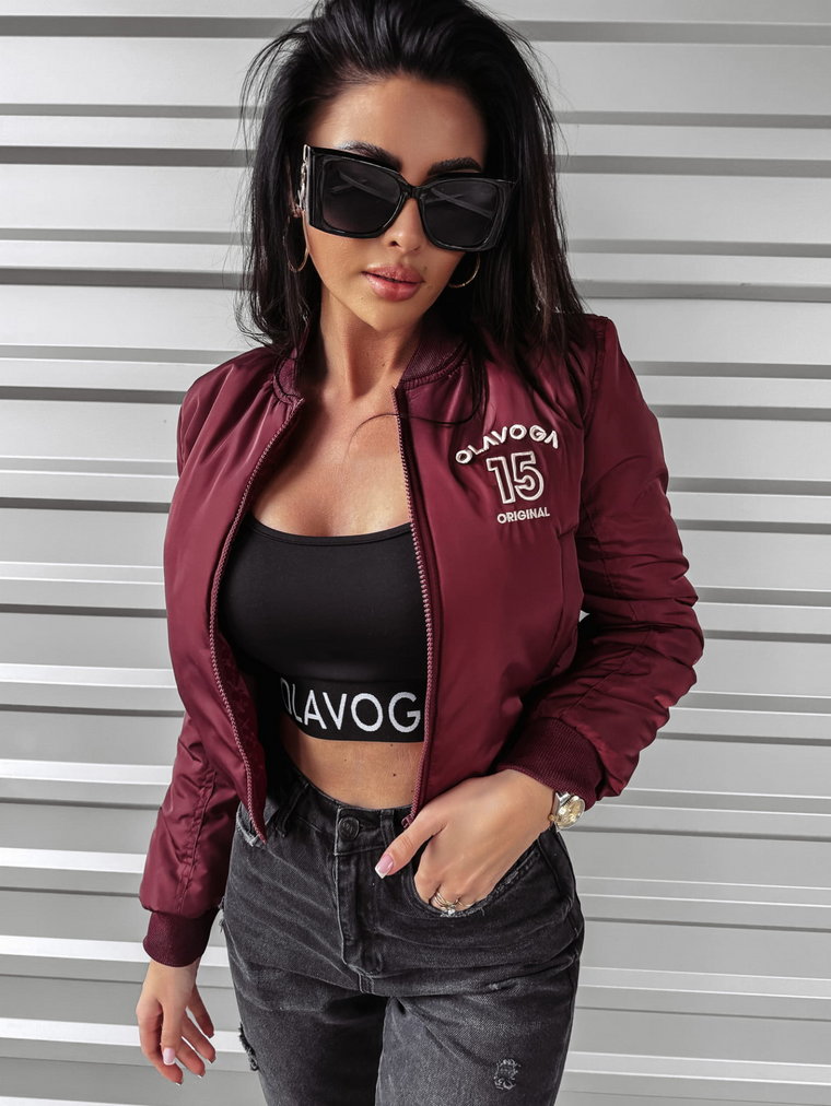 Kurtka damska OLAVOGA BOMBER bordo