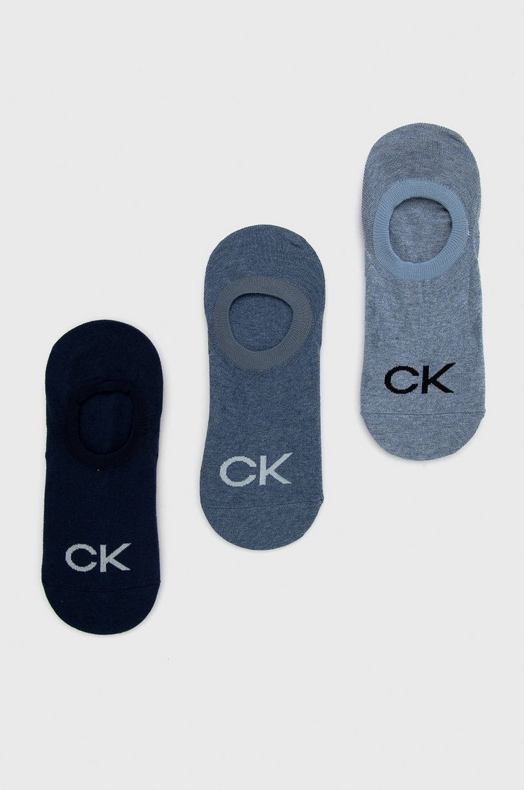 Calvin Klein skarpetki (3-pack) męskie kolor granatowy