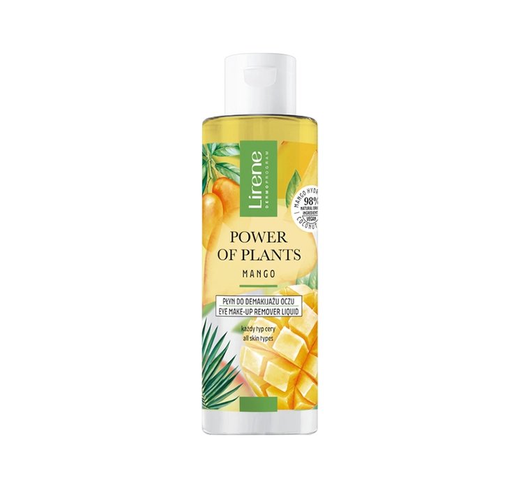 LIRENE POWER OF PLANTS MANGO DWUFAZOWY PŁYN DO DEMAKIJAŻU OCZU 145ML