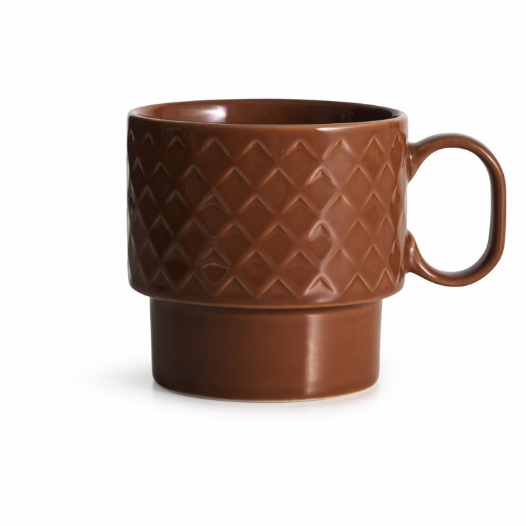 filiżanka do herbaty, czerwona, ceramika, 0,4 l, wys. 9 cm kod: SF-5018099