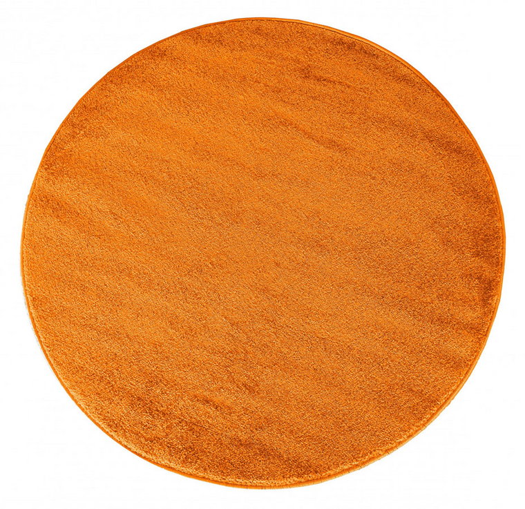 Pomarańczowy okrągły dywan młodzieżowy - Bernis 3X