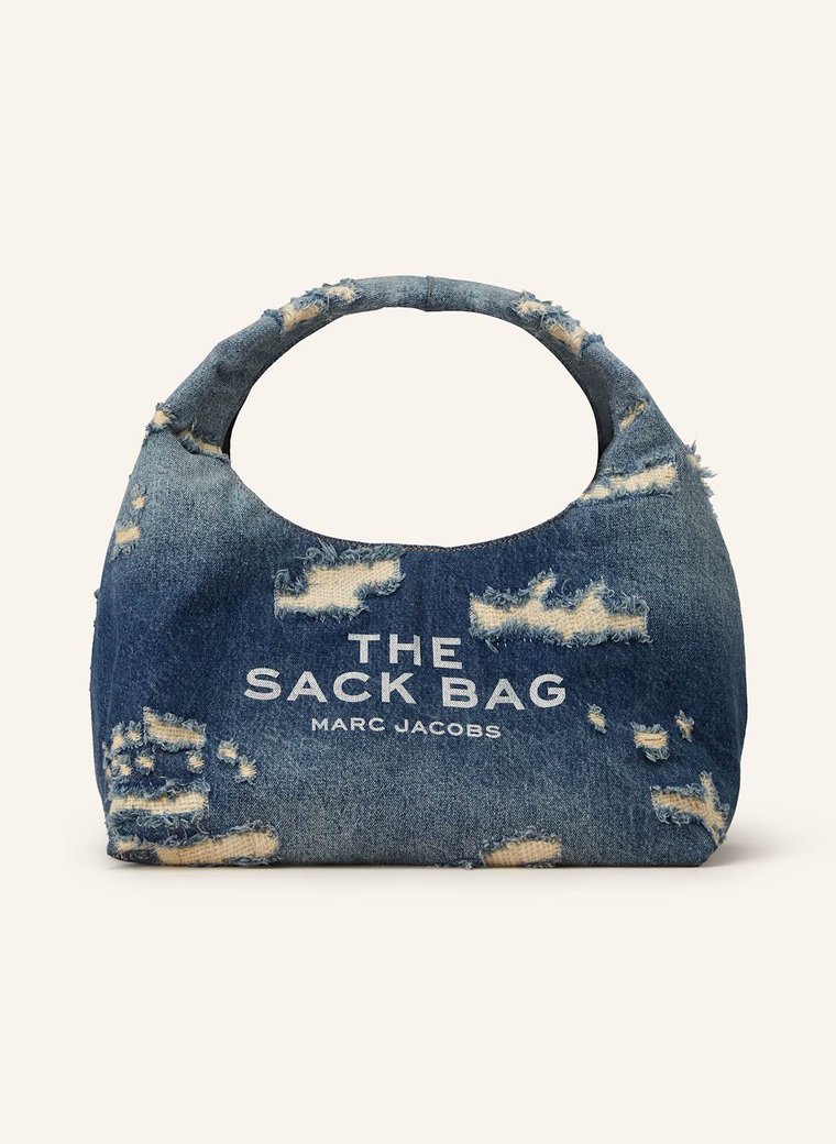 Marc Jacobs Torba Shopper The Sack Bag Rip Denim blau