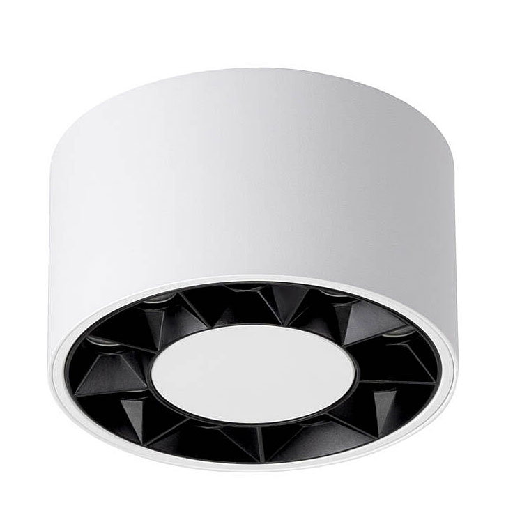 Biały okrągły spot sufitowy LED - A419-Vrex