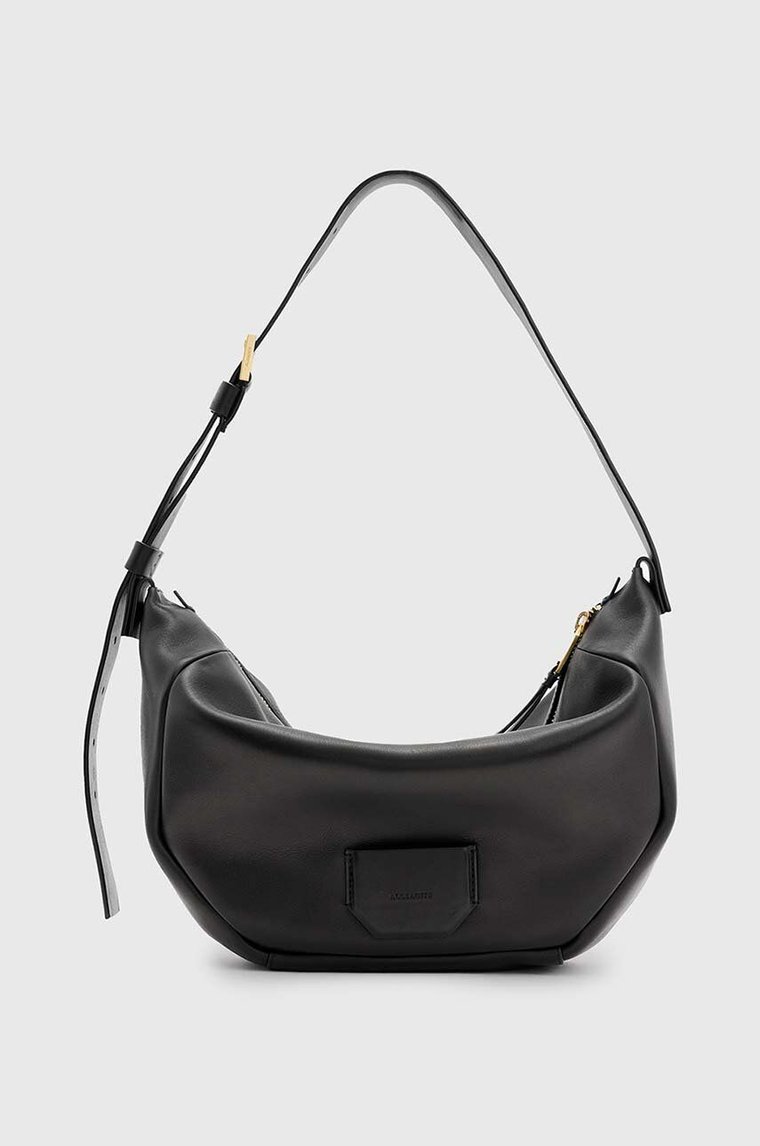 AllSaints torebka skórzana MADEA SHOULDER BAG kolor czarny W348XB