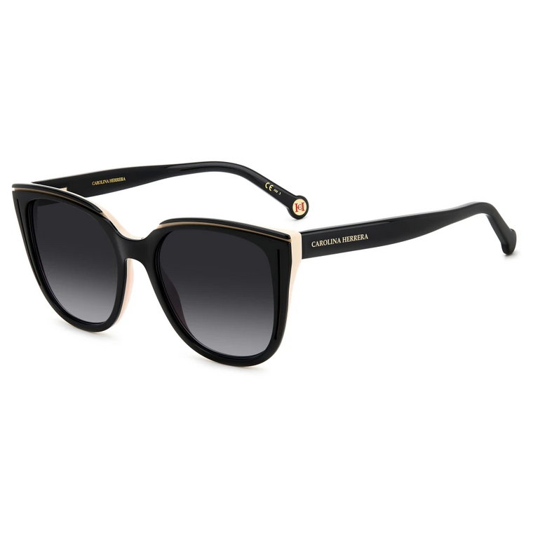 Black Nude Sunglasses with Dark Grey Shaded Lenses Carolina Herrera