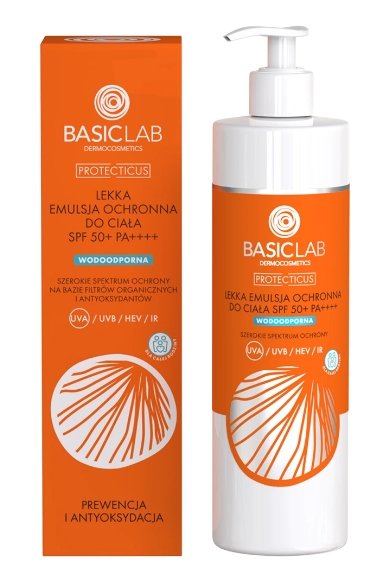 Basiclab Dermocosmetics Lekka emulsja ochronna do ciała SPF 50+