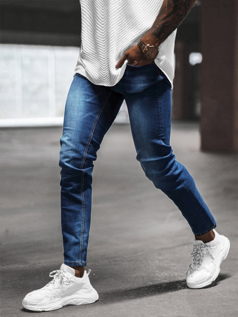 Spodnie jeansowe męskie niebieskie OZONEE NB/MP0021BZ