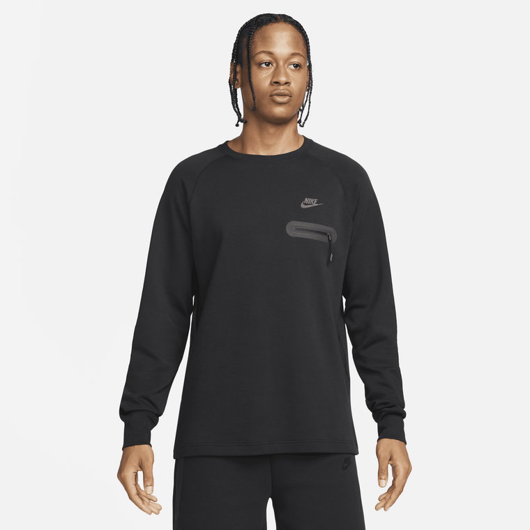 Męska koszulka z długim rękawem Nike Tech Fleece Lightweight - Czerń