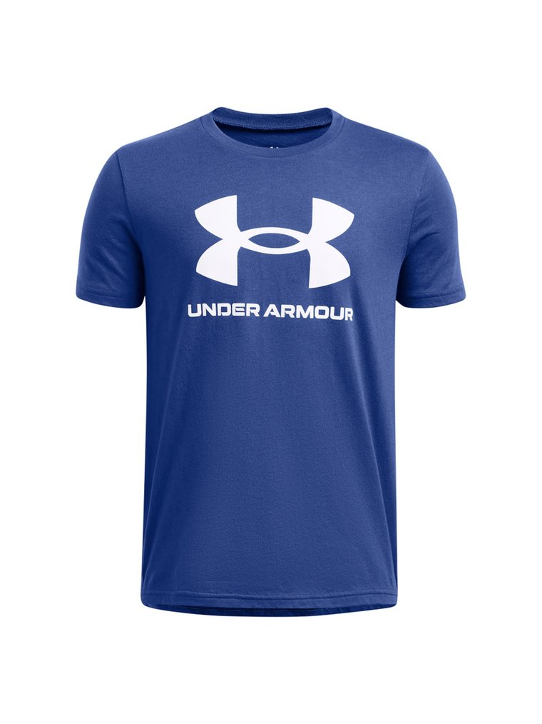 T-shirt chłopięcy Under Armour UA B Sportstyle Logo Ss - niebieski