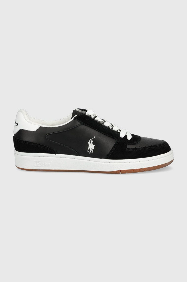 Polo Ralph Lauren sneakersy skórzane Polo Crt kolor czarny 809834463001