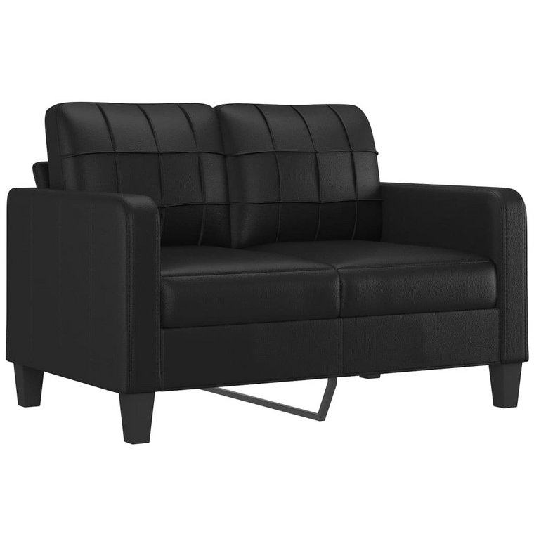 Sofa 2-osobowa czarna, 138x77x80 cm