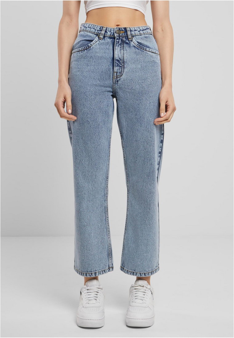 Spodnie Jeansowe Cropped Damskie Niebieskie Urban Classics TB6815