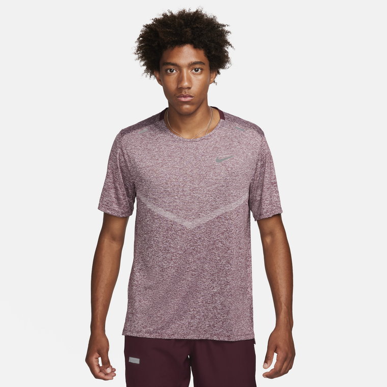 Męska koszulka z krótkim rękawem do biegania Dri-FIT Nike Rise 365 - Zieleń