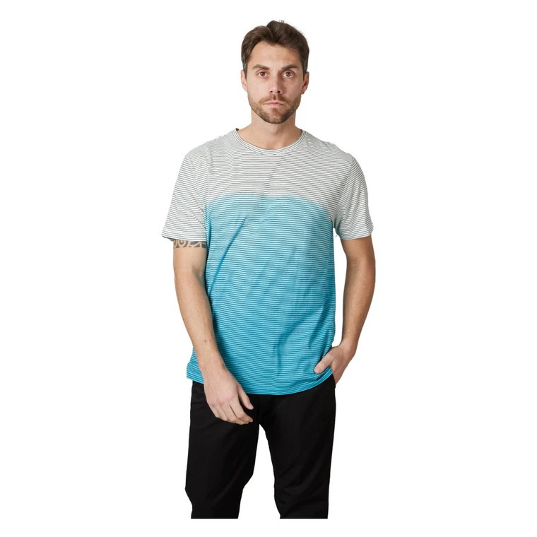 Turkusowe T-shirty z krótkim rękawem i gradientem Amaránto