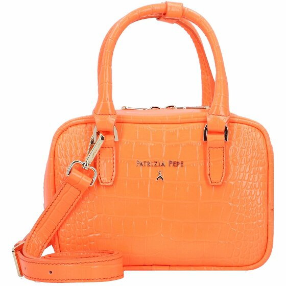 Patrizia Pepe Torba Skórzany 20 cm coral fluo croco