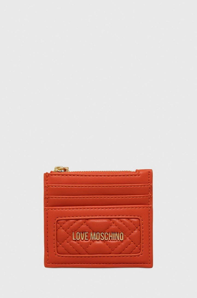 Love Moschino portfel damski kolor pomarańczowy