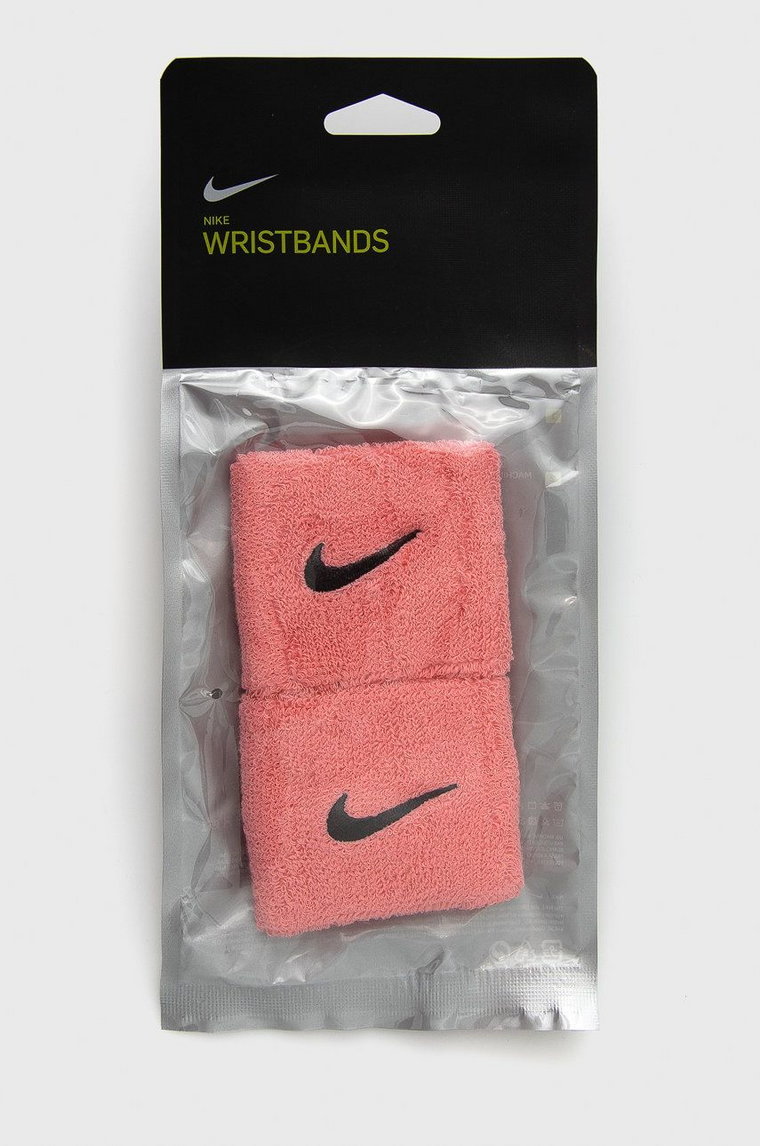 Nike Opaska na nadgarstek (2-pack) kolor różowy