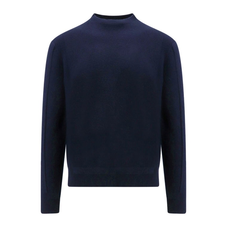 Niebieski Sweter z Wytłoczonymi Szczegółami Ermenegildo Zegna