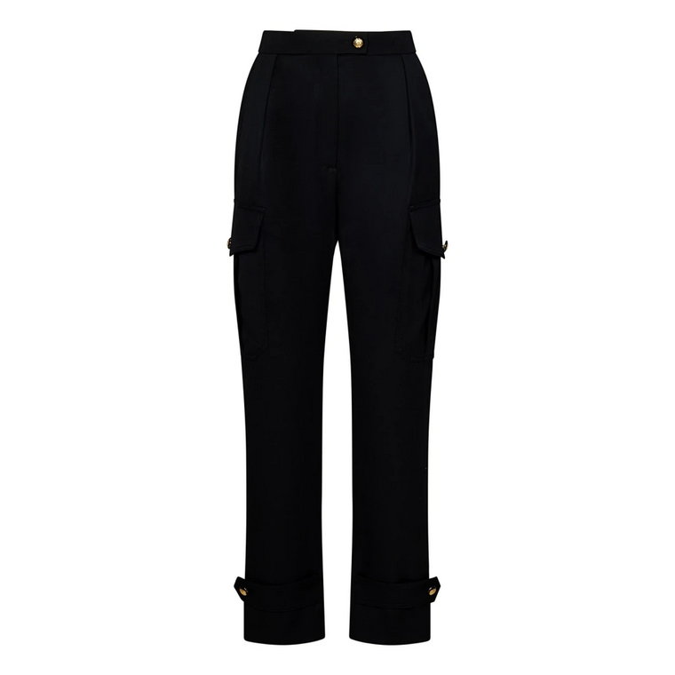 Czarne Spodnie Aw23 dla Kobiet Alexander McQueen