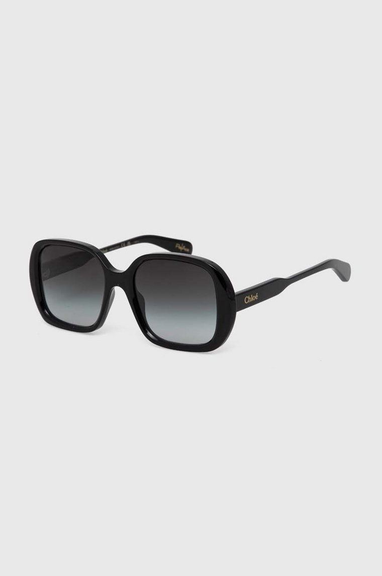 Chloé okulary przeciwsłoneczne damskie kolor czarny CH0222S