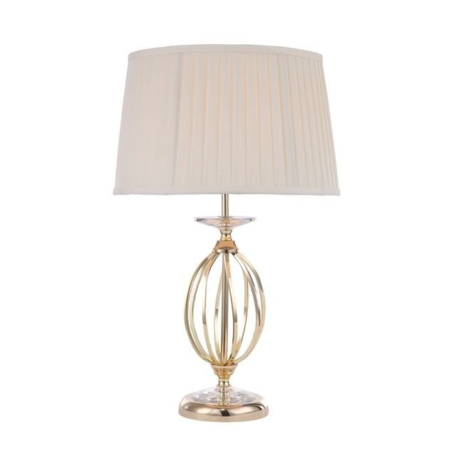 Lampa stołowa ELSTEAD LIGHTING Aegean AG/TL Pol Brass E27, beżowa