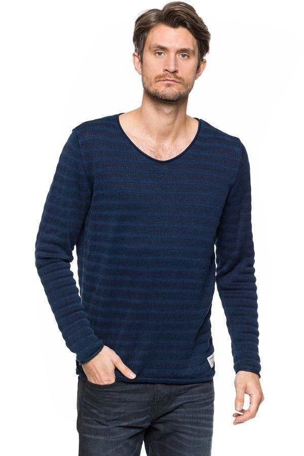 Tom Tailor, Sweter męski, Indigo Sweater 3019542.00.12 Col. 6889, rozmiar L